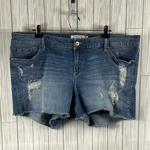 Torrid Denim Distressed Jean Shorts